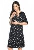 MijaCulture - Labour nightdress 4128 M96 black/stars